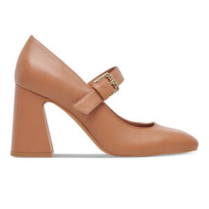 NEW Dolce Vita Womens Lakota Mary Jane Pumps Caramel Brown Leather Size 7.5